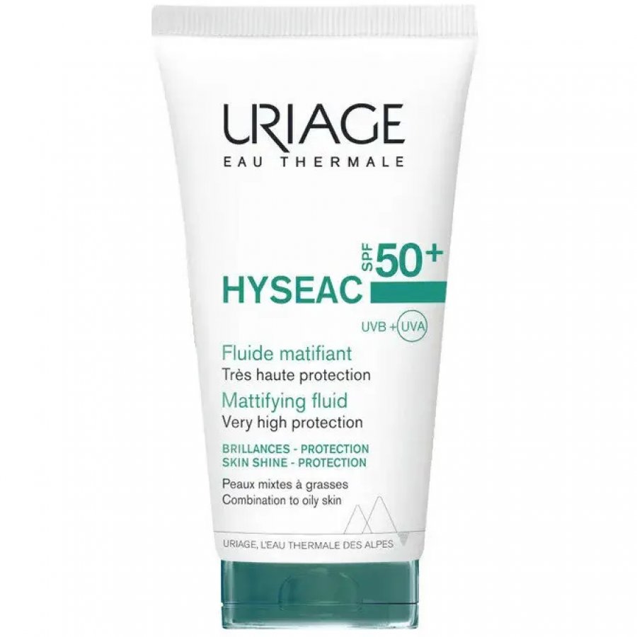 Uriage Hyséac Solaire Fluido Solare Viso SPF50+ 50ml - Protezione Solare Pelle Mista e Grassa