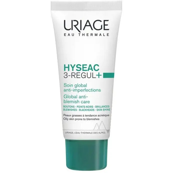Uriage Hyseac 3 Regul+ Trattamento Globale Anti-imperfezioni 40ml - Crema con Acido Salicilico e AHA per Brufoli e Segni Post-acne