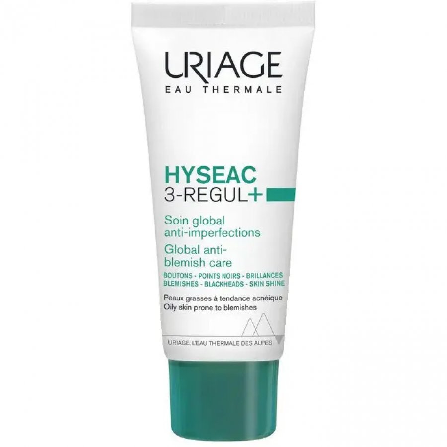 Uriage Hyseac 3 Regul+ Trattamento Globale Anti-imperfezioni 40ml - Crema con Acido Salicilico e AHA per Brufoli e Segni Post-acne