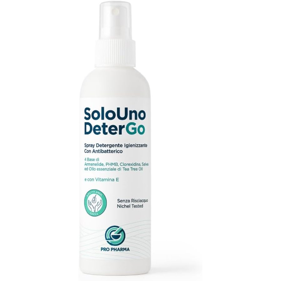 SoloUno DeterGo Spray Igienizzante Antibatterico per Pelle e Mucose, 200 ml SoloUno DeterGo Spray Igienizzante Antibatterico per Pelle e Mucose, 200 ml