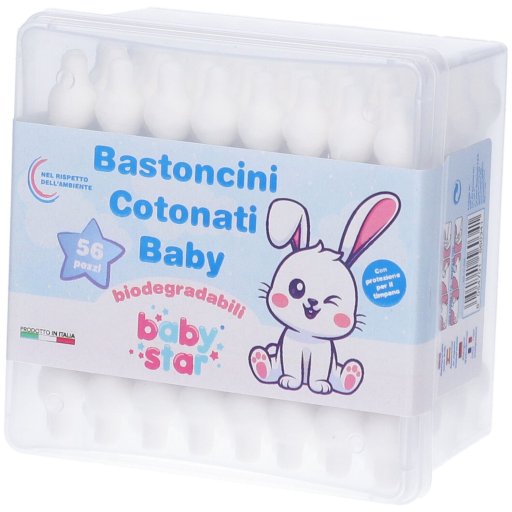 Babystar, Bastoncini Cotonati, 56 Pezzi