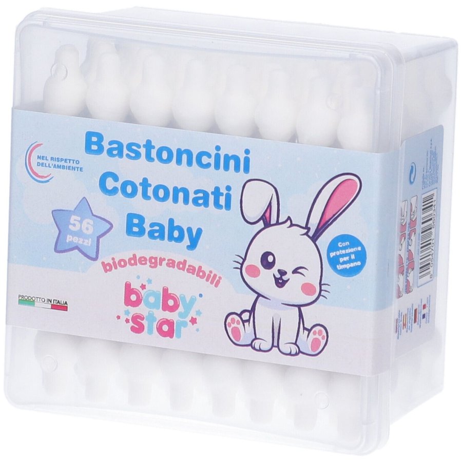 Babystar, Bastoncini Cotonati, 56 Pezzi