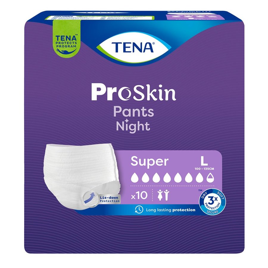 TENA ProSkin Pants Night L, 10 Pezzi TENA ProSkin Pants Night L, 10 Pezzi