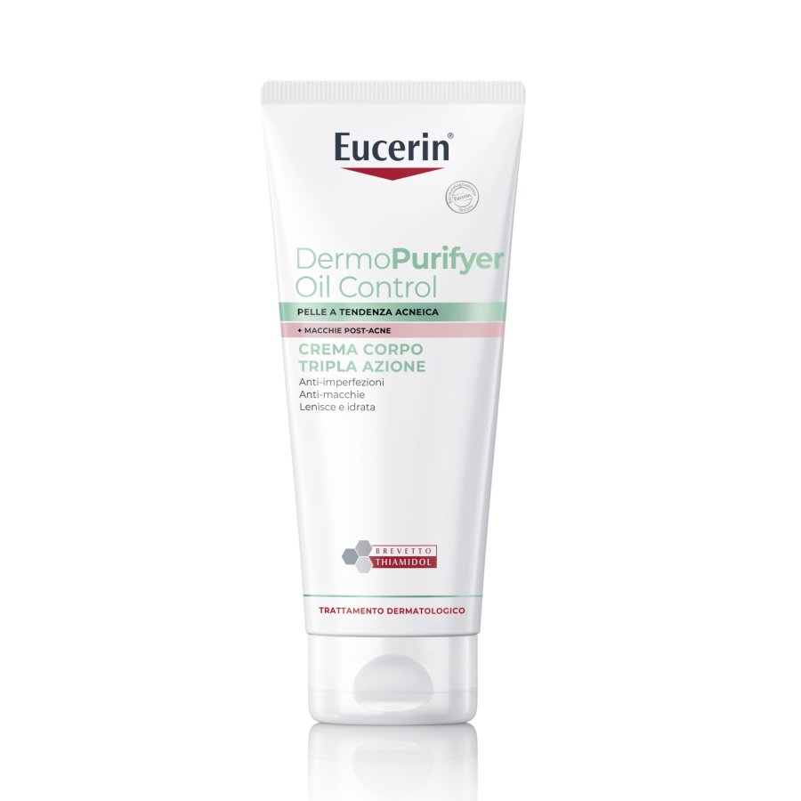 Eucerin Dermopurifyer Oil Control - Crema Corpo Tripla Azione, 200ml