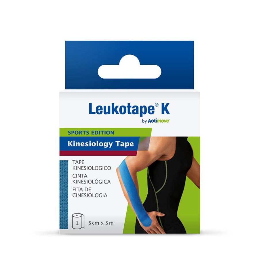 Actimove Sports Edition Leukotape K Tape Kinesiologico Blu, 1 pezzo