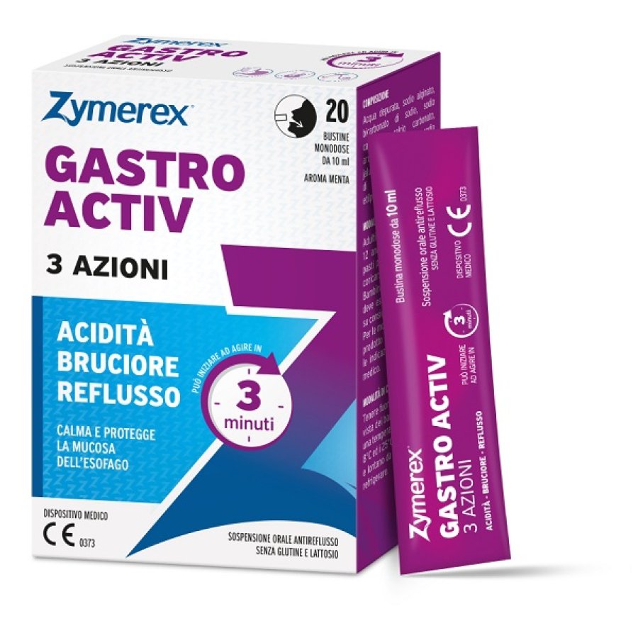 Zymerex Gastro Activ 3 Azioni,&nbsp;20 bustine da 10 ml
