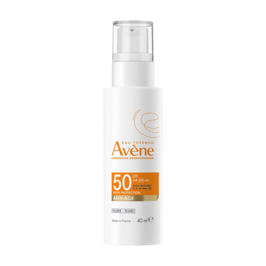 Eau Thermale Avène Fluido Anti-età SPF 50 40ml – Protezione Solare Alta e Azione Anti-rughe