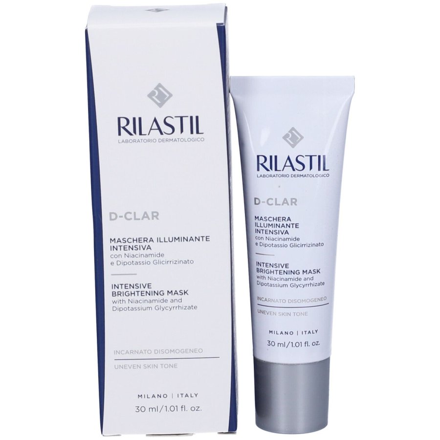 Rilastil D-Clar Maschera Viso Illuminante Intensiva, 30 ml