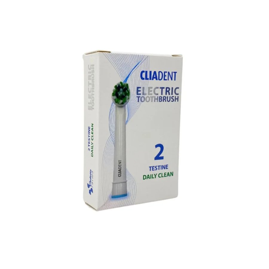 Budetta Farma CliaDent Testine Daily Clean, 2 pezzi