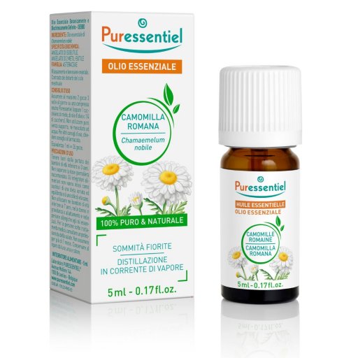 Puressentiel Olio Essenziale Camomilla Romana, 5ml - Integratore Alimentare per Eliminazione Gas Intestinali