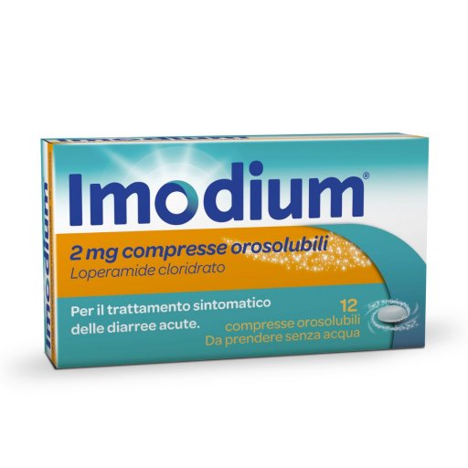 Imodium Trattamento Diarrea Acuta, 12 Compresse Orosolubili 2mg