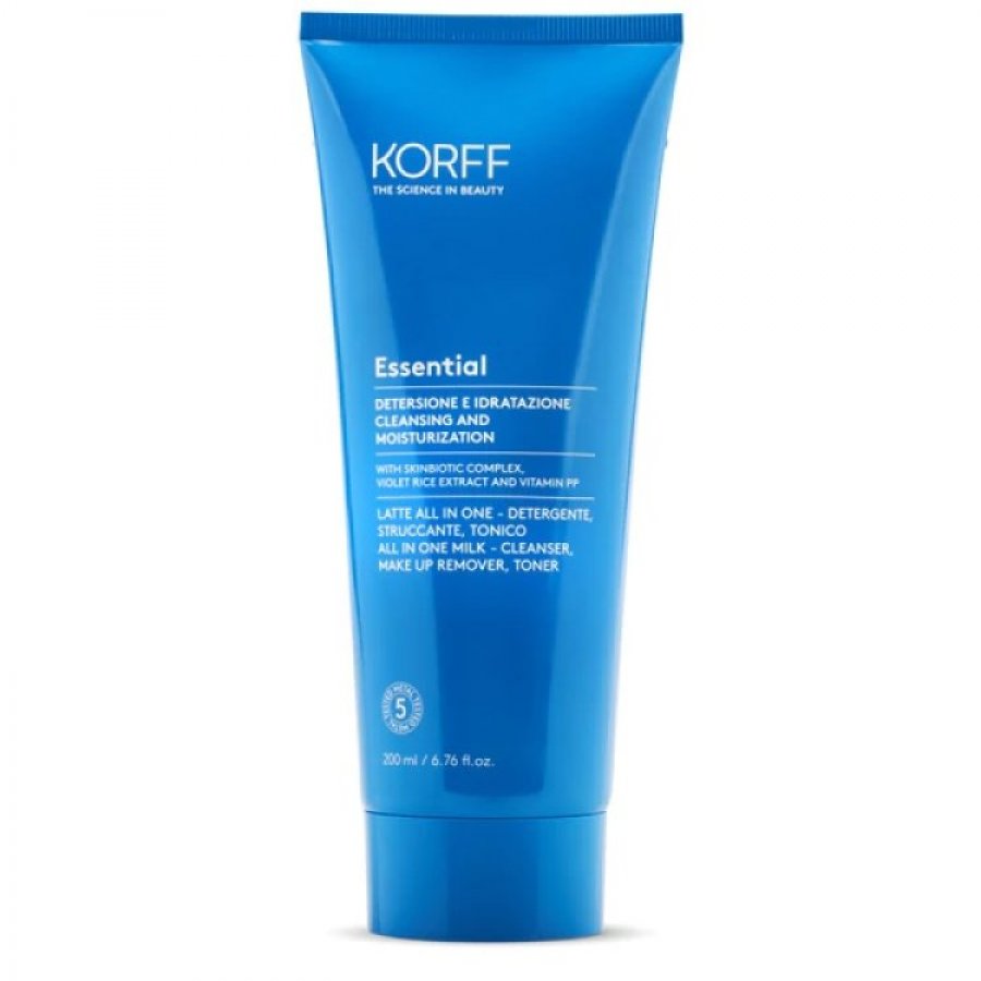 Korff Essential Latte Crema All In One 200ml - Detergente, Struccante e Tonico Viso