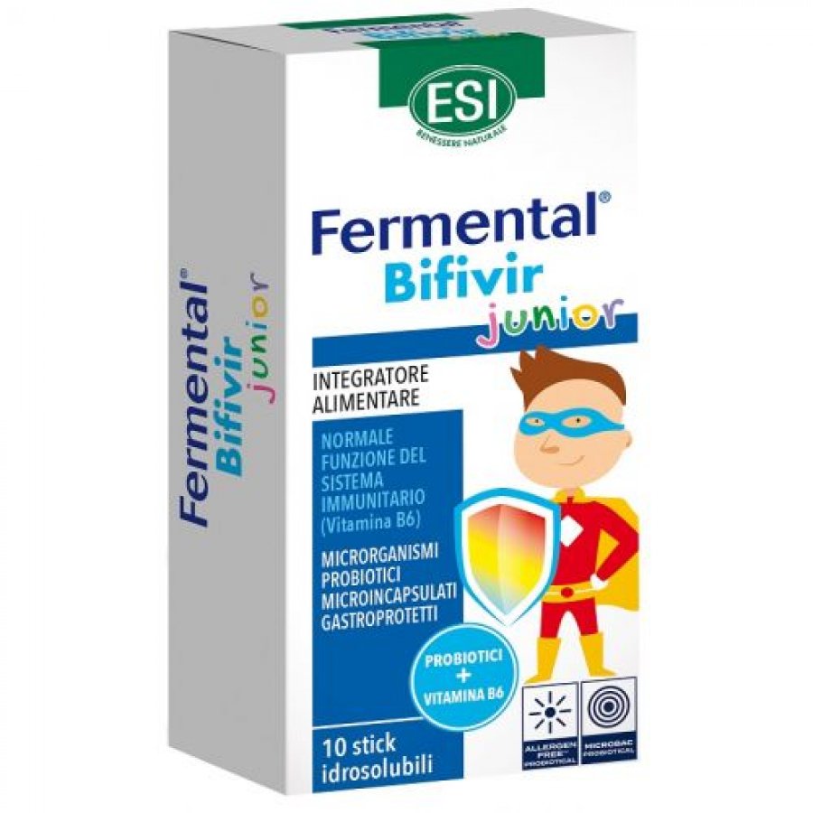 Esi Fermental Bifivir Junior - Integratore Intestino e Sistema Immunitario per Bambini - 10 Stick Idrosolubili