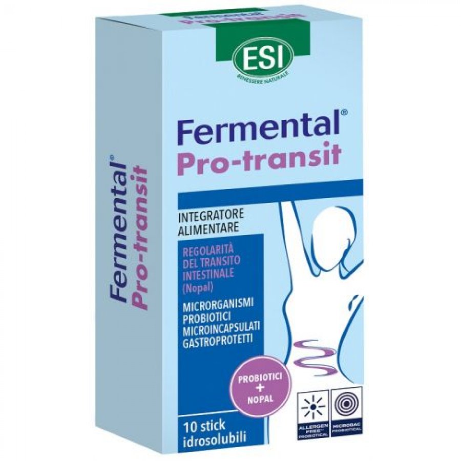 ESI Fermental Pro-Transit - Integratore Transito Intestinale e Flora, 10 Stick