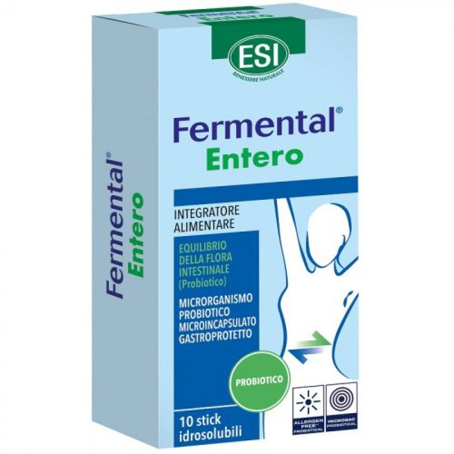 ESI Fermental Entero - Integratore Equilibrio Flora Intestinale, 10 Stick