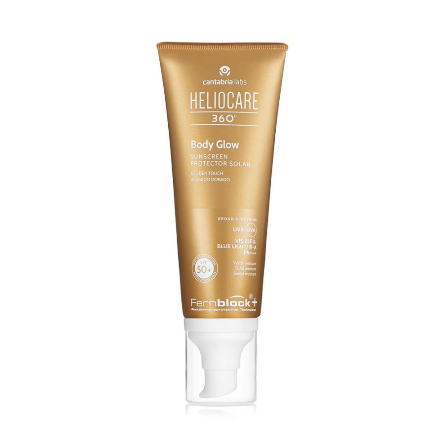 Heliocare 360° Body Glow SPF50+ Protezione Solare Corpo, 100 ml
