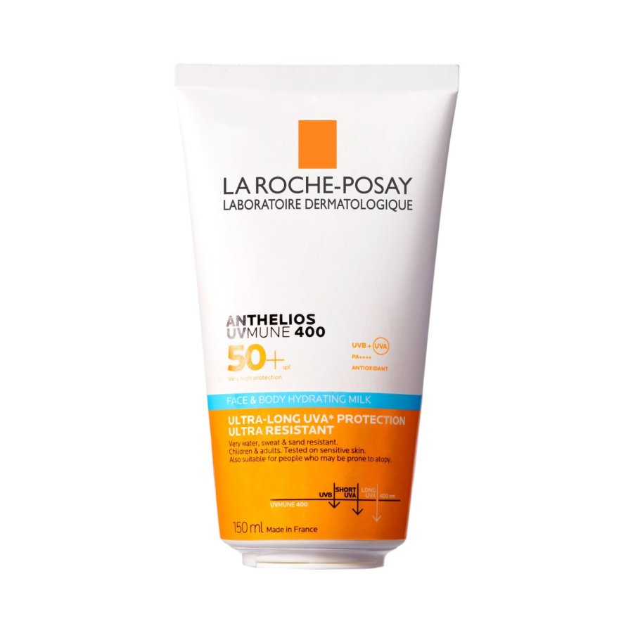 La Roche-Posay, Anthelios UVMune 400 Latte Idratante Viso e Corpo SPF50+, 150 ml