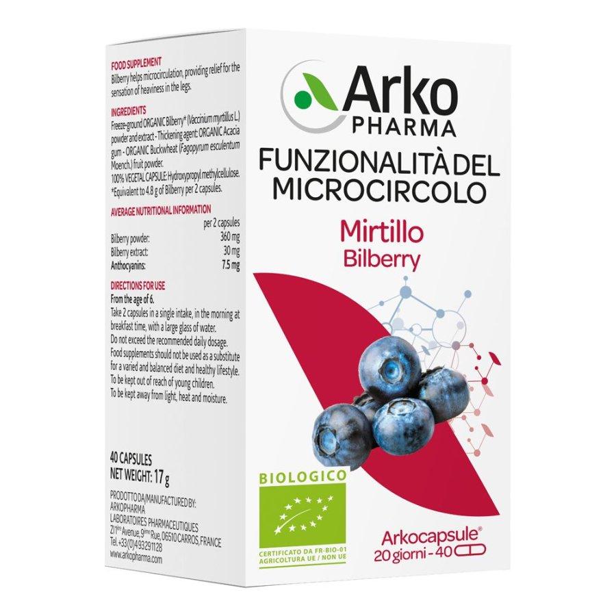 Arko Mirtillo Arkopharma, 40 Capsule