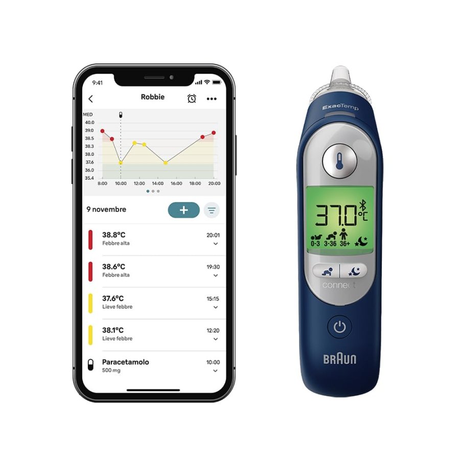 Braun ThermoScan 7+ Connect, 1 Pezzo Braun ThermoScan 7+ Connect, 1 Pezzo