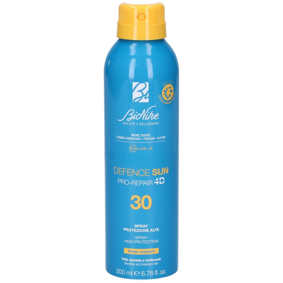 BioNike Defence Sun Pro-Repair 4D SPF 30 Spray Alta Protezione, 200 ml