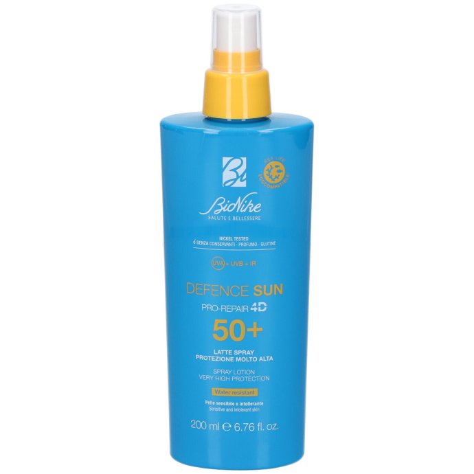 Bionike Defence Sun, Latte Spray Solare SPF50+ Protezione Molto Alta, 200 ml