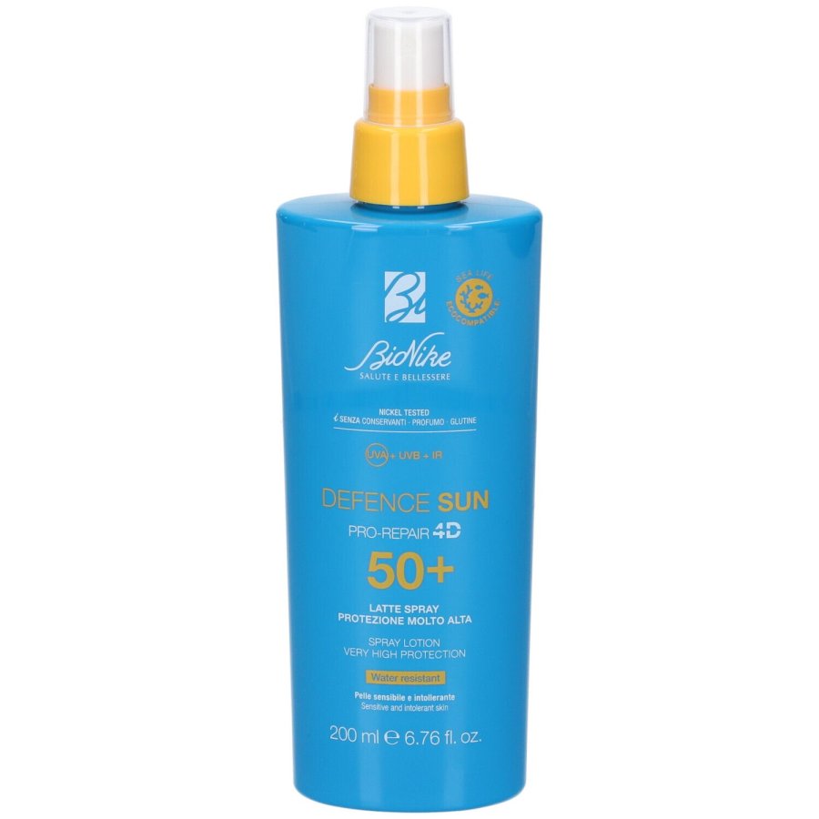 Bionike Defence Sun, Latte Spray Solare SPF50+ Protezione Molto Alta, 200 ml