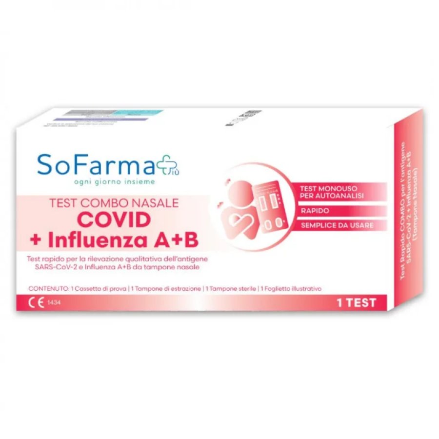 ALL TEST Kit Antigenico Rapido SARS-CoV-2 e Influenza A/B,&nbsp;1 kit