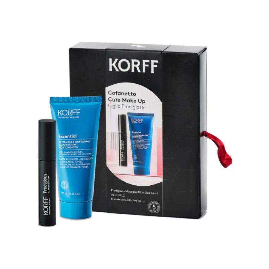 Korff Cure Make-Up Cofanetto, Mascara All in One 14 ml + Latte All in One 100 ml