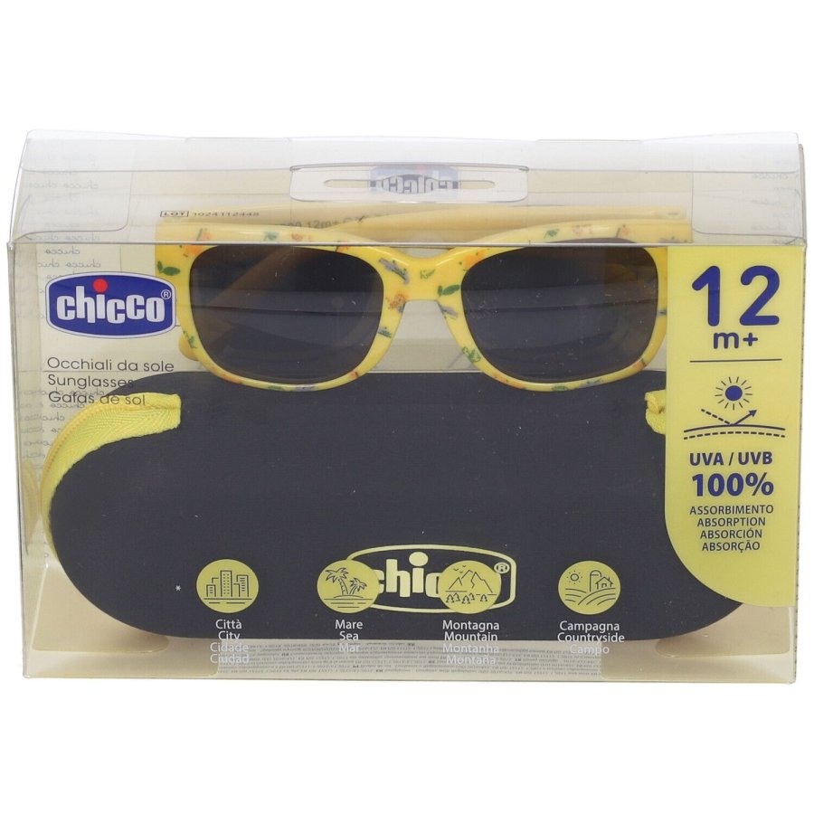 Chicco Occhiali da Sole 12+ Mesi Montatura Gialla Lenti Fum&egrave;