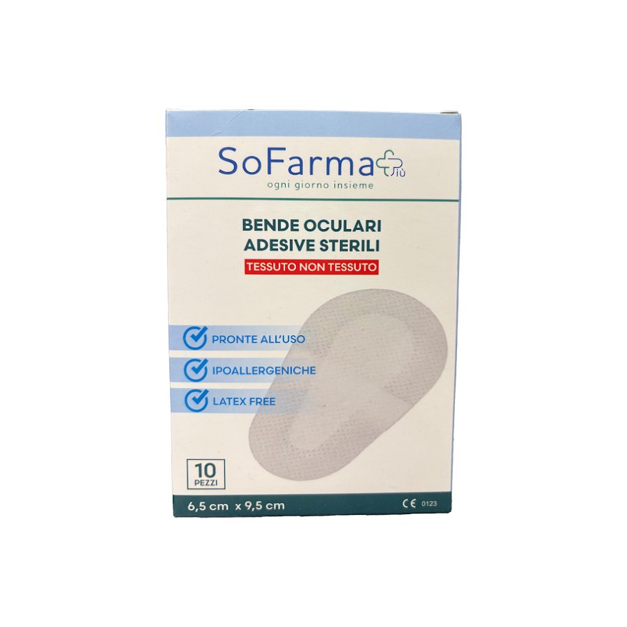 Benda Oculare Sterile Adesiva, 10 pezzi