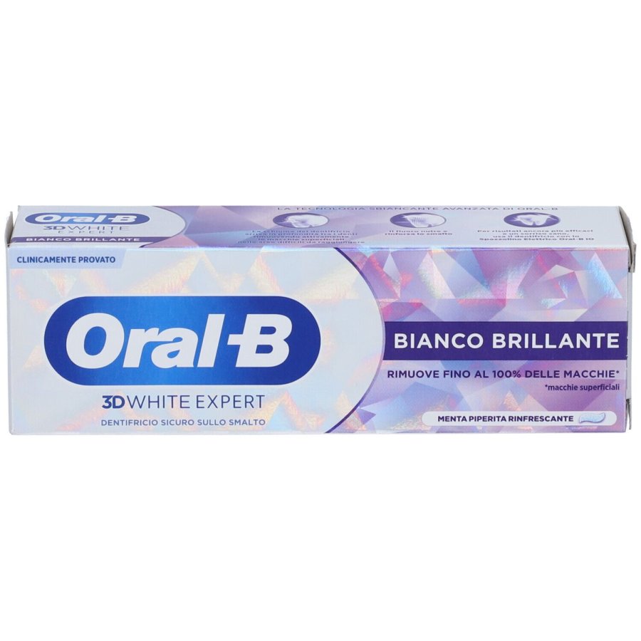 Oral-B 3D White Expert Bianco Brillante Dentifricio, 75 ml