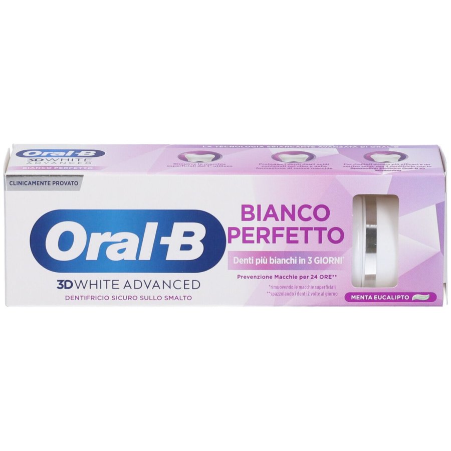 Oral-B 3D White Advanced Bianco Perfetto Dentifricio, 75 ml