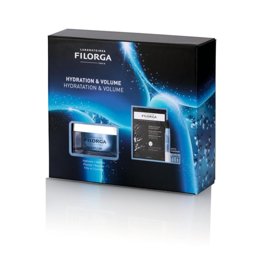 Filorga Hyalu-Filler Cofanetto Regalo Idratante e Rimpolpante, crema viso 50 ml + balsamo labbra 4 g + maschera in tessuto 20 ml