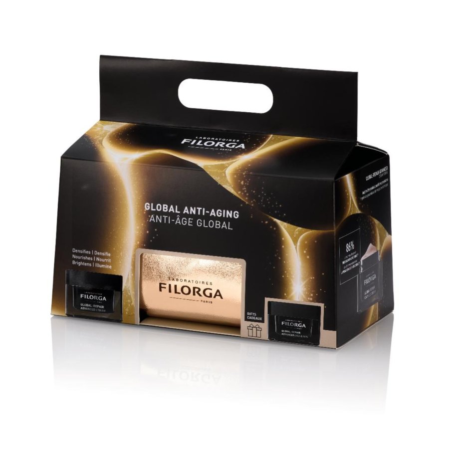 Filorga Cofanetto Global-Repair Antiet&agrave; Globale, Set Crema Viso 50 ml + Contorno Occhi e Labbra 15 ml + pochette in omaggio
