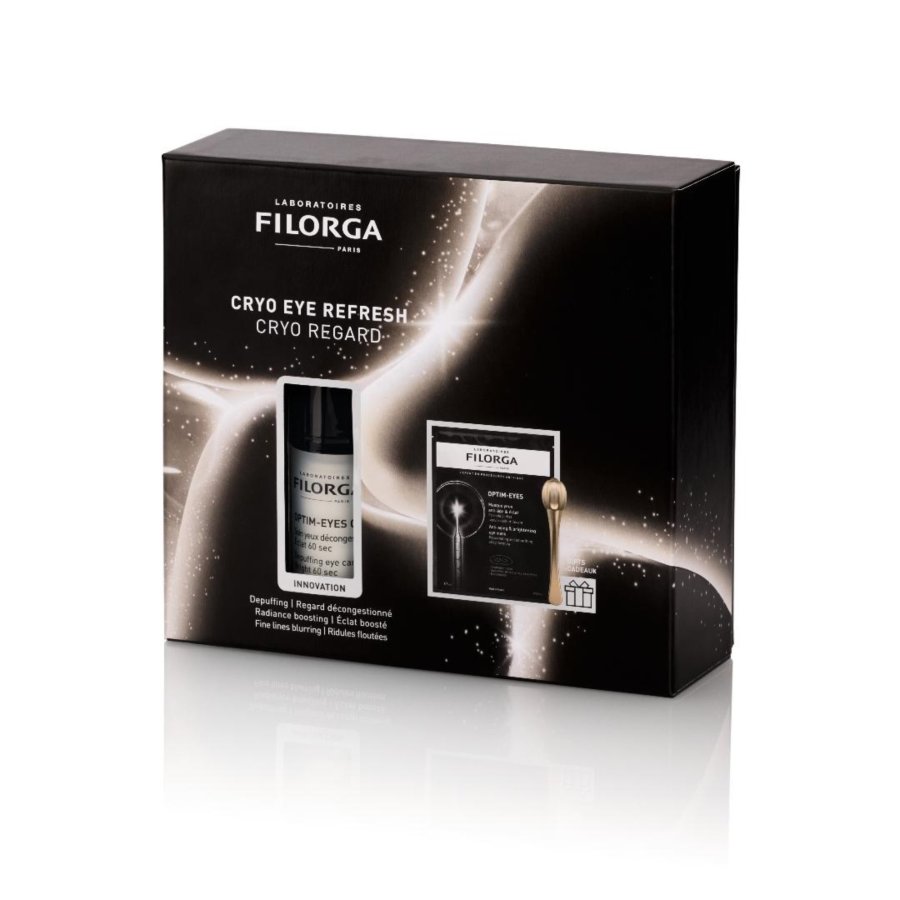 Filorga Optim-Eyes Cryo Cofanetto Contorno Occhi Antifatica con Maschera Occhi e Spatola