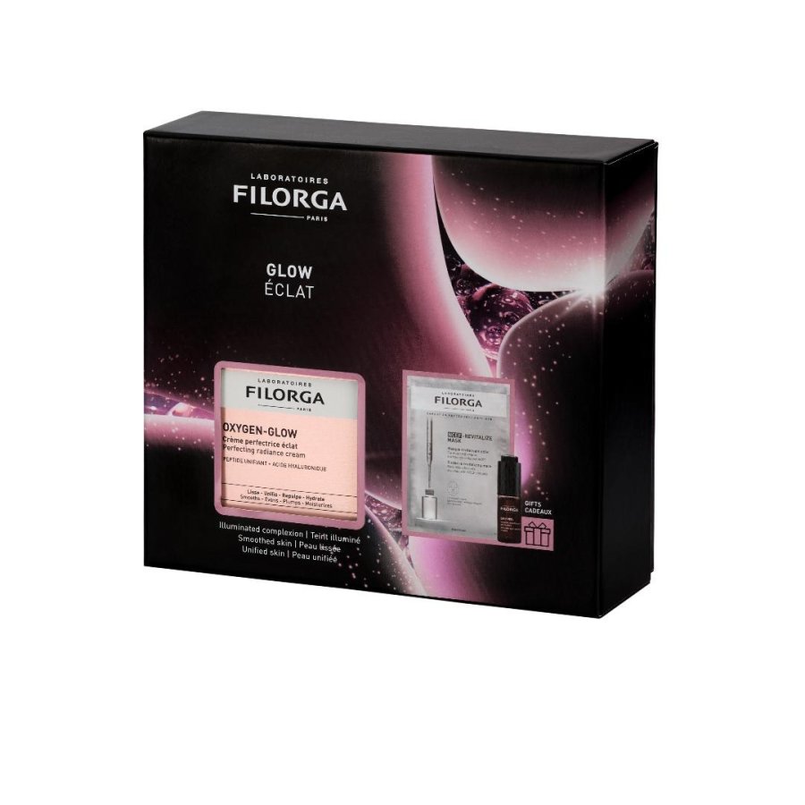 Filorga Oxygen-Glow&nbsp;Cofanetto Skincare Illuminante e Perfezionante Viso con Crema 50 ml +&nbsp;Peeling Anti-Macchie 5 ml e Maschera NCEF 20 ml