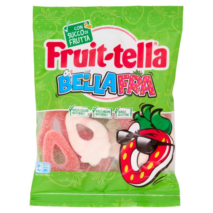 Fruit-tella Bella Fra al Gusto Fragola con Succo di Frutta, 140 g Fruit-tella Bella Fra al Gusto Fragola con Succo di Frutta, 140 g