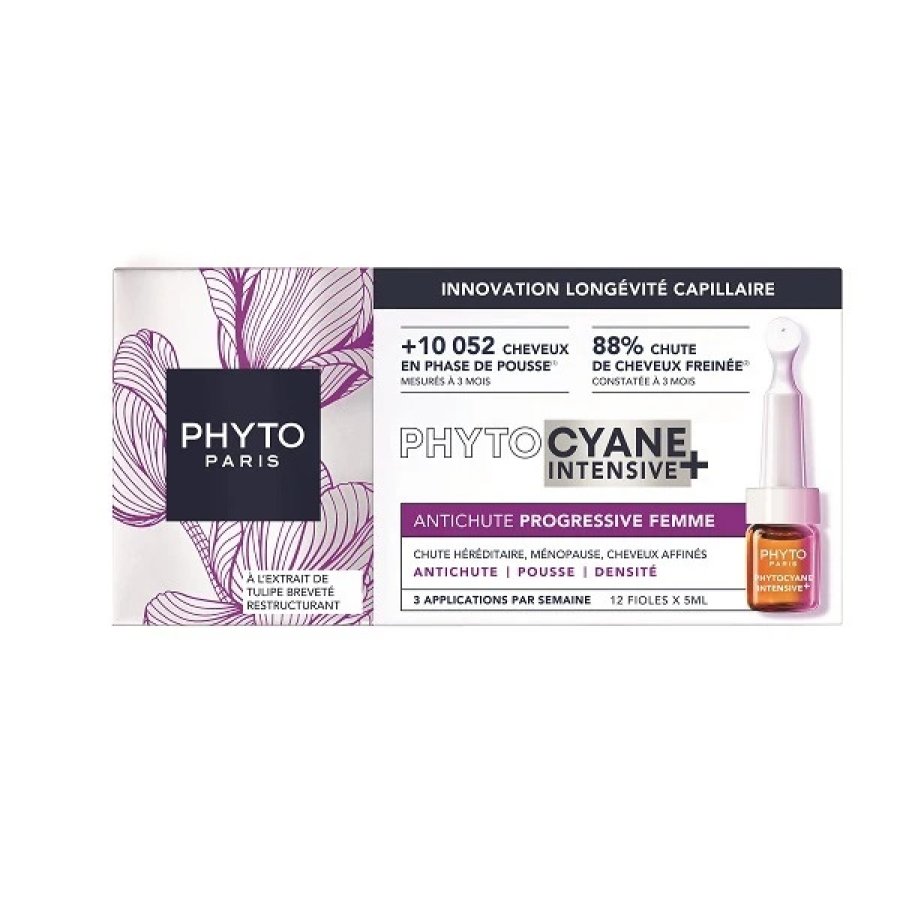 Phyto Phytocyane Intensive+ Anticaduta Progressiva Donna, 12 Fiale da 5 ml Phyto Phytocyane Intensive+ Anticaduta Progressiva Donna, 12 Fiale da 5 ml