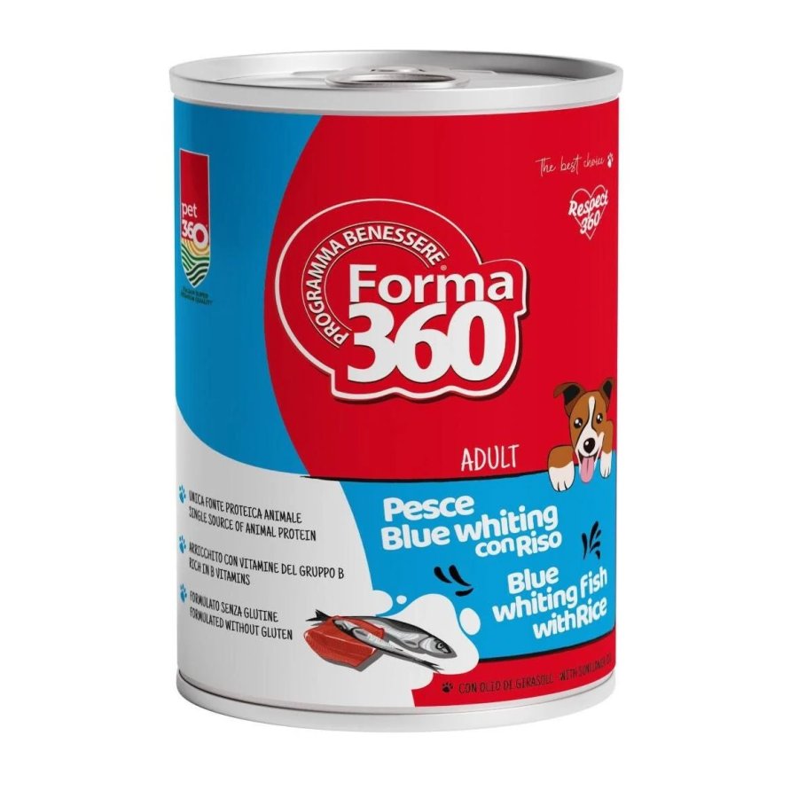 Pet360 Forma360 Cane Pesce Blue Whiting e Riso, 400 g