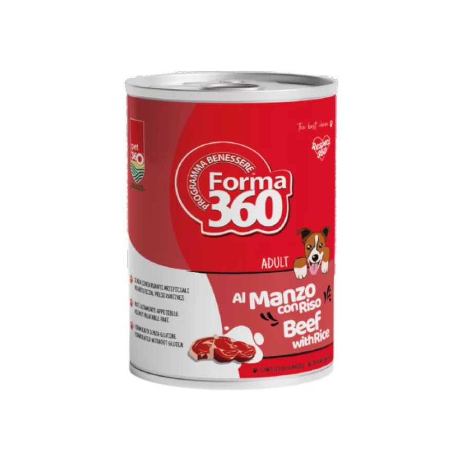 PET360 FORMA360 Cane Adult Pollo Manzo e Riso, 400 g