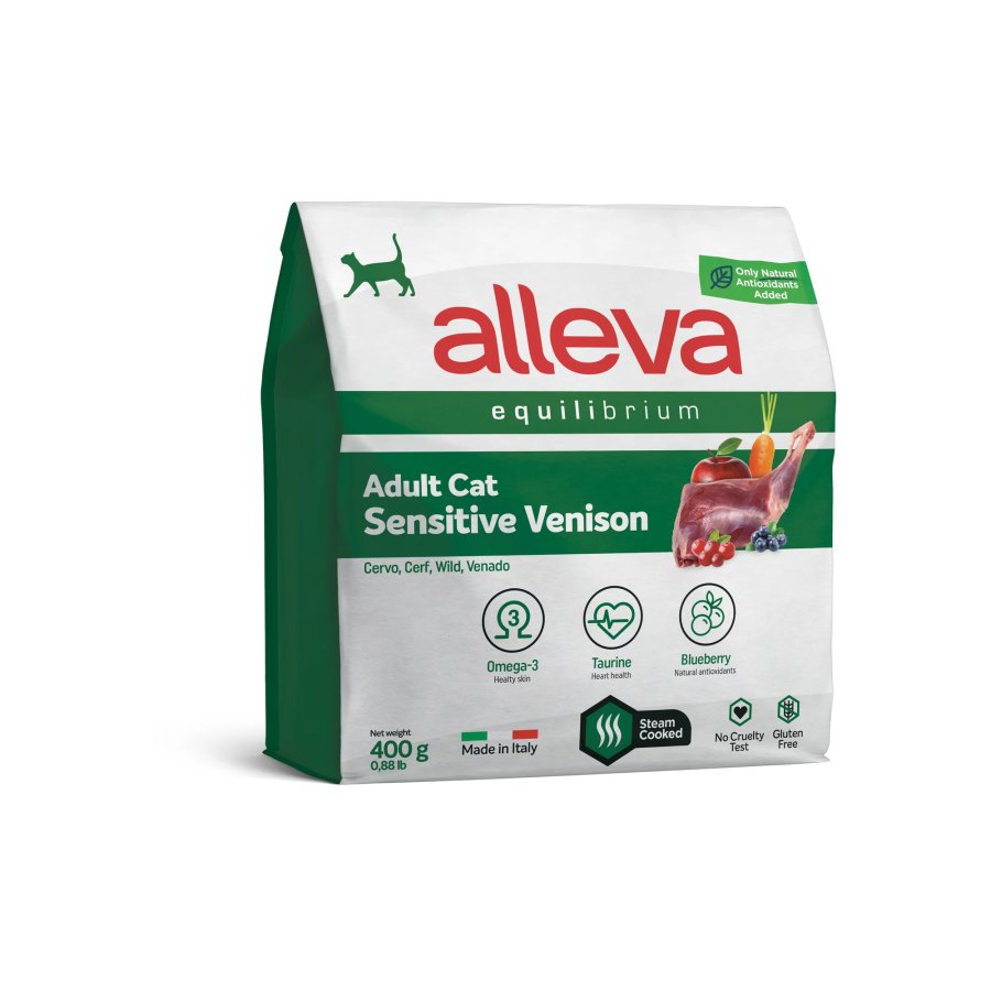 Crocchette per Gatti Equilibrium Sensitive Adult & Sterilized al Cervo, 400 g