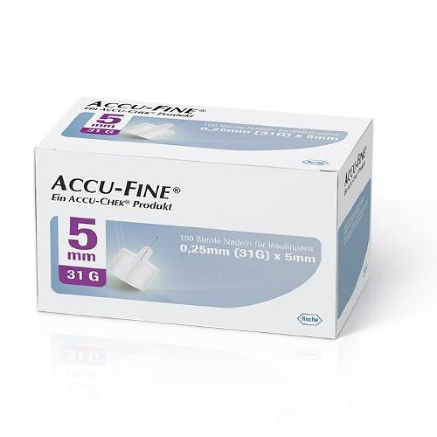 Accufine Ago Insulina 33g 4mm - Confezione da 100 Aghi Sterili