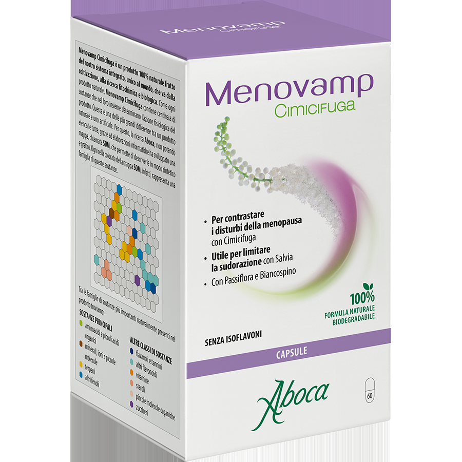 Aboca - Menovamp Cimicifuga - Integratore Naturale per Disturbi della Menopausa - 60 capsule