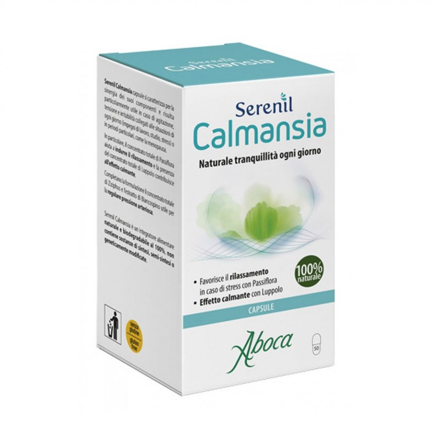 Aboca - Serenil Calmansia Confezione 50 Capsule - Integratore Naturale per la Calma e il Benessere Mentale