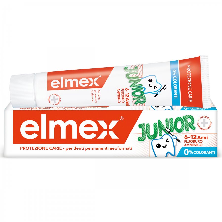 Elmex - Dentifricio Junior 6-12 Anni Bambini Protezione Carie 75 ml