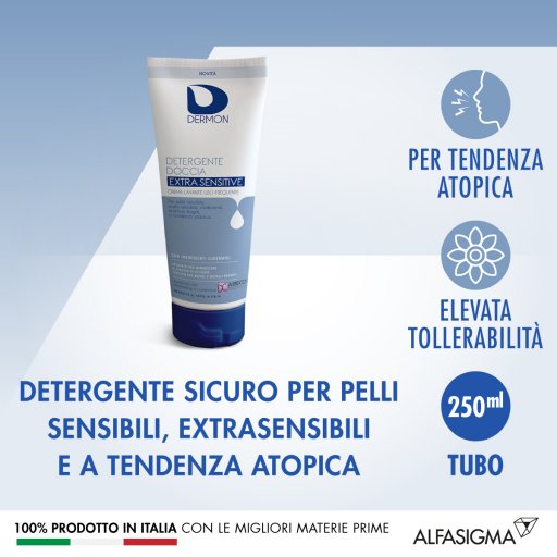 Dermon - Detergente Doccia Extra Sensitive 250ml - Pulizia Delicata per Pelli Sensibili