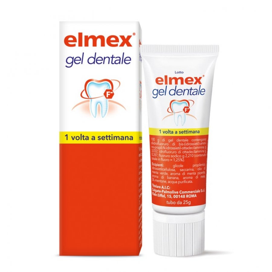 Elmex - Gel Dentale Prevenzione Carie 25g - Protezione per Denti Forti e Sani