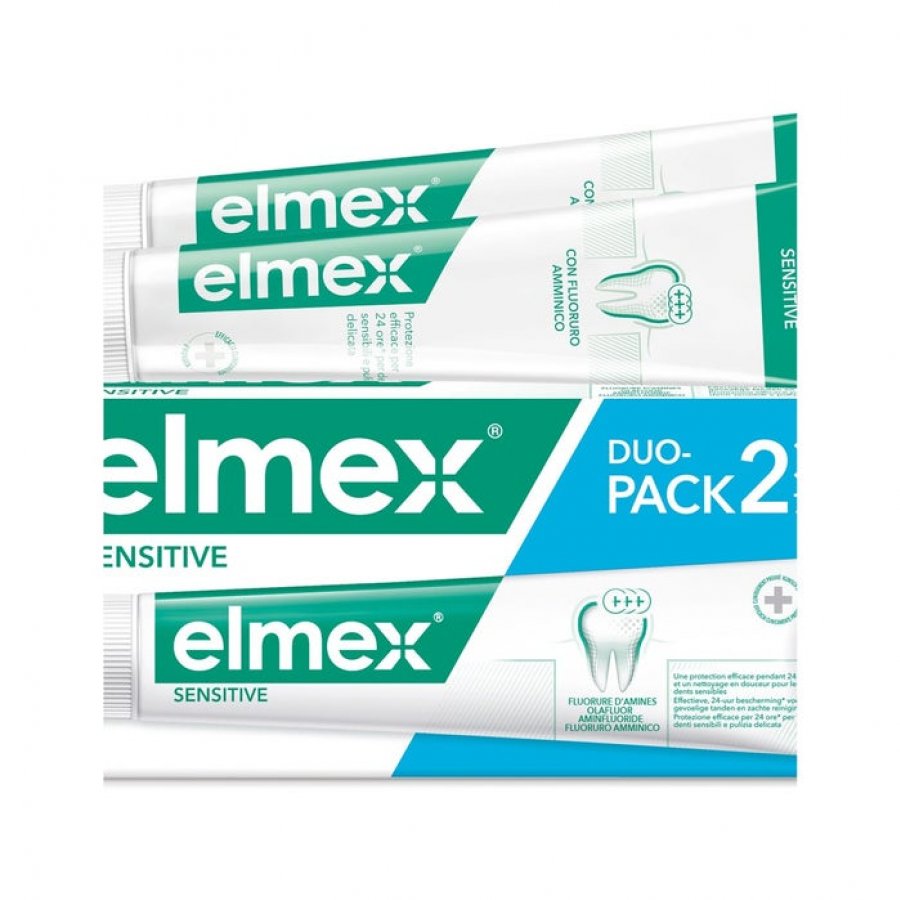 Elmex - Sensitive Dentifricio Denti Sensibili 2x75ml - Protezione e Cura per Denti Sensibili