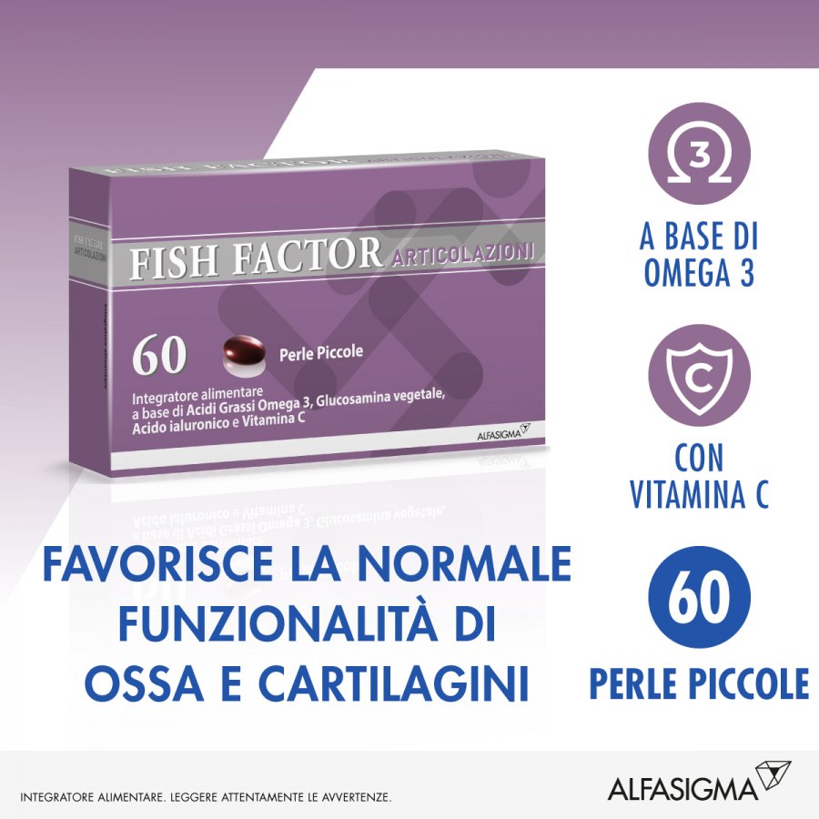 Fish Factor - Integratore Omega-3 60 Perle - Supporto per la Salute Cardiovascolare