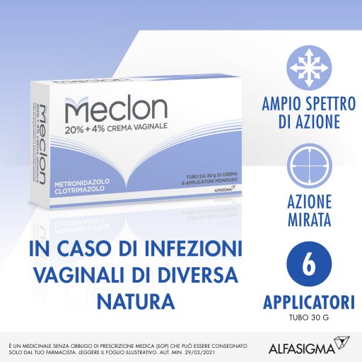 Meclon - Crema Vaginale 30g+6 Applicatori 